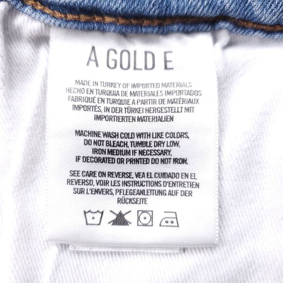 AGOLDE Jeans Women 29 Blue Sophie Crop Raw Chewed Hem Distressed Casual Grunge - Picture 10 of 11